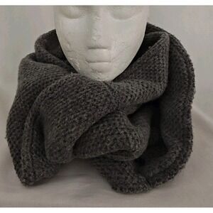 J. Crew Women's Wool Blend Chunky Ribbed‎ Infinity Scarf in Heather Gray
